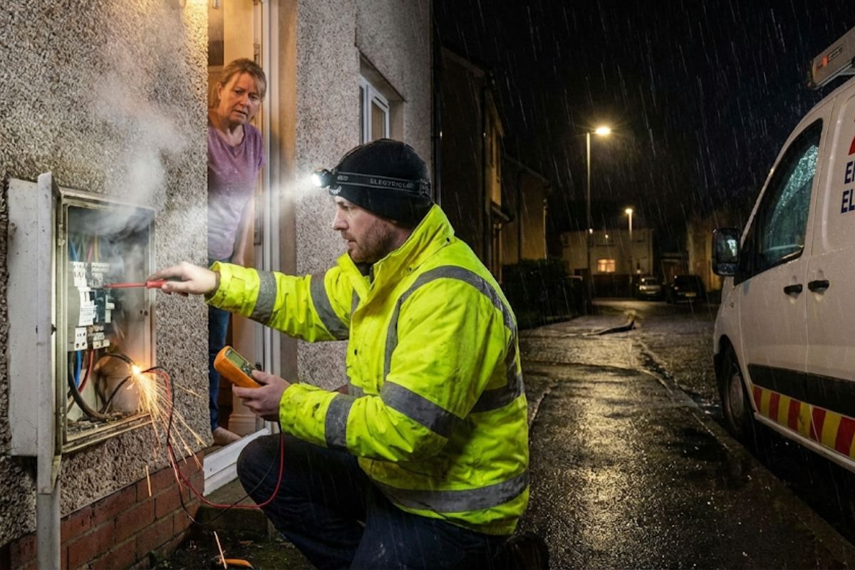 Emergency electrician repairing electrical fault Central Coast