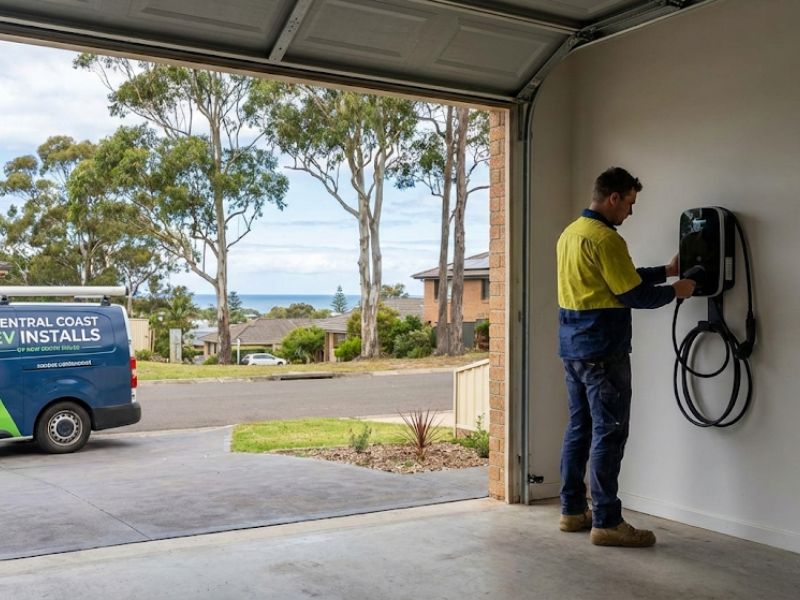EV charger installation home garage Central Coast