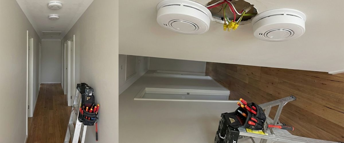 Interconnected hardwired smoke alarm system Central Coast home