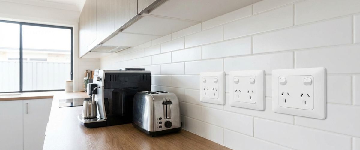 Modern kitchen power points installation Central Coast