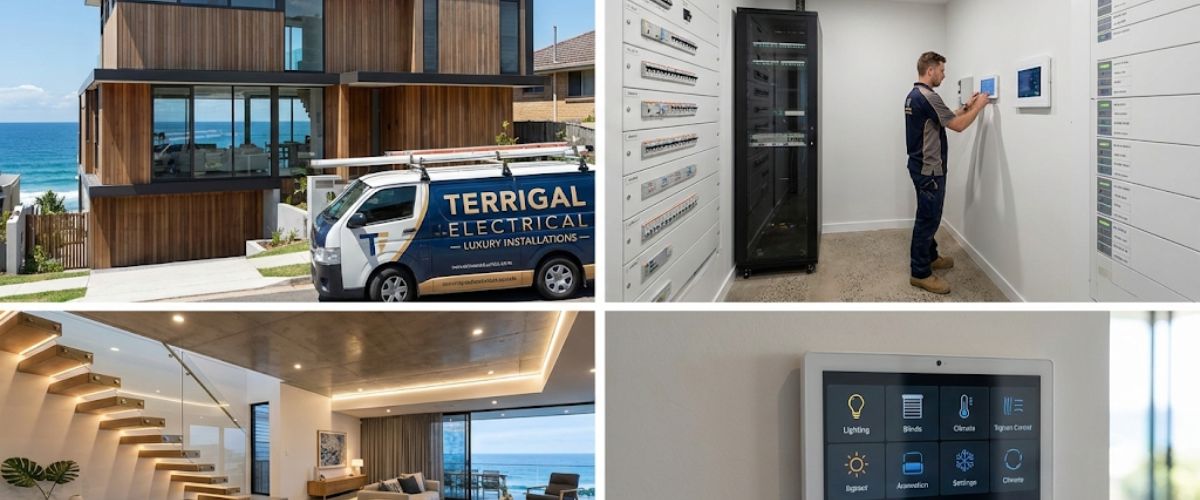 Luxury residential electrical installation Terrigal beachside home